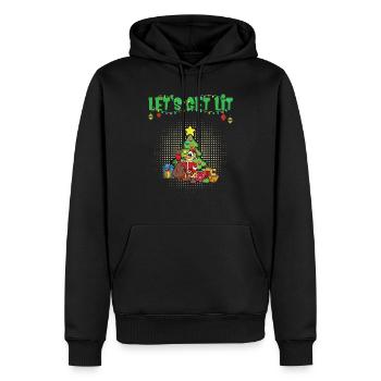 Let's Get Lit Advent Season Christmas Party X-Mas - Men’s Premium Organic Hoodie - black - Front - Nico (187cm)
