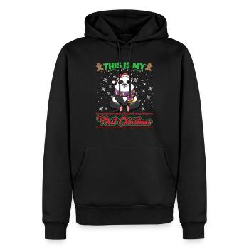 This Is My First Christmas Toddler One Year X-Mas - Männer Premium Bio Hoodie - Schwarz - Vorne - Nico (187cm)