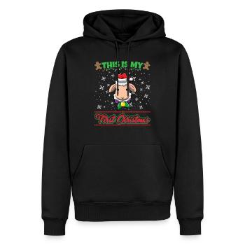 This Is My First Christmas Toddler One Year X-Mas - Männer Premium Bio Hoodie - Schwarz - Vorne - Nico (187cm)