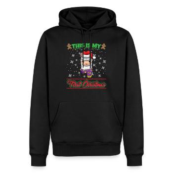 This Is My First Christmas Toddler One Year X-Mas - Männer Premium Bio Hoodie - Schwarz - Vorne - Nico (187cm)