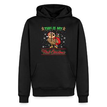 This Is My First Christmas Toddler One Year X-Mas - Männer Premium Bio Hoodie - Schwarz - Vorne - Nico (187cm)