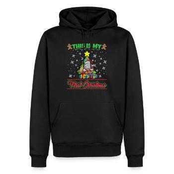 This Is My First Christmas Toddler One Year X-Mas - Männer Premium Bio Hoodie - Schwarz - Vorne - Nico (187cm)