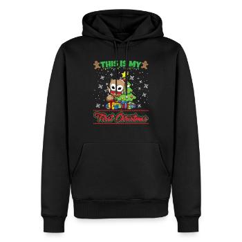 This Is My First Christmas Toddler One Year X-Mas - Männer Premium Bio Hoodie - Schwarz - Vorne - Nico (187cm)