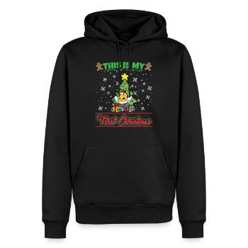 This Is My First Christmas Toddler One Year X-Mas - Männer Premium Bio Hoodie - Schwarz - Vorne - Nico (187cm)