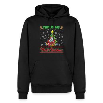 This Is My First Christmas Toddler One Year X-Mas - Männer Premium Bio Hoodie - Schwarz - Vorne - Nico (187cm)
