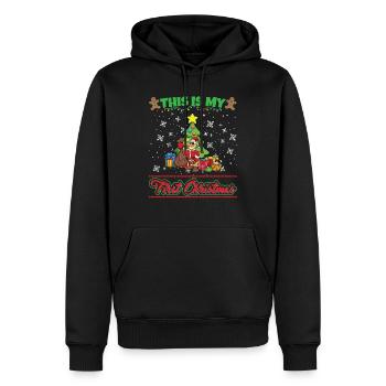 This Is My First Christmas Toddler One Year X-Mas - Männer Premium Bio Hoodie - Schwarz - Vorne - Nico (187cm)