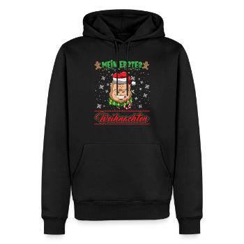 Mein Erstes Weihnachten Baby 1 Jahr Heilig Abend - Männer Premium Bio Hoodie - Schwarz - Vorne - Nico (187cm)