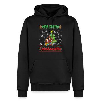 Mein Erstes Weihnachten Baby 1 Jahr Heilig Abend - Männer Premium Bio Hoodie - Schwarz - Vorne - Nico (187cm)