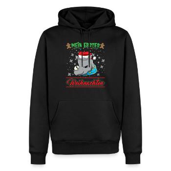 Mein Erstes Weihnachten Baby 1 Jahr Heilig Abend - Männer Premium Bio Hoodie - Schwarz - Vorne - Nico (187cm)