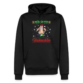 Mein Erstes Weihnachten Baby 1 Jahr Heilig Abend - Männer Premium Bio Hoodie - Schwarz - Vorne - Nico (187cm)