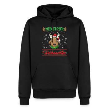 Mein Erstes Weihnachten Baby 1 Jahr Heilig Abend - Männer Premium Bio Hoodie - Schwarz - Vorne - Nico (187cm)