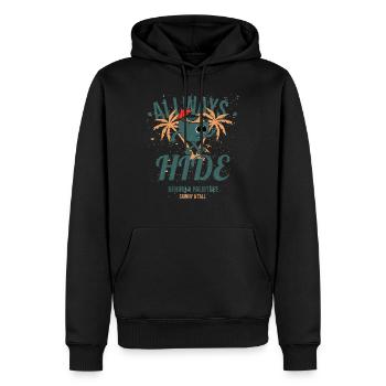 Palmen Witz - Witze - Männer Premium Bio Hoodie - Schwarz - Vorne - Nico (187cm)