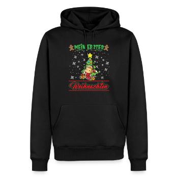Mein Erstes Weihnachten Baby 1 Jahr Heilig Abend - Männer Premium Bio Hoodie - Schwarz - Vorne - Nico (187cm)