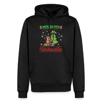 Mein Erstes Weihnachten Baby 1 Jahr Heilig Abend - Männer Premium Bio Hoodie - Schwarz - Vorne - Nico (187cm)