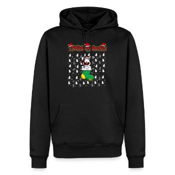 Fröhliche Weihnachten X-Mas Santa Heilig Abend - Männer Premium Bio Hoodie - Schwarz - Vorne - Nico (187cm)
