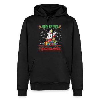 Mein Erstes Weihnachten Baby 1 Jahr Heilig Abend - Männer Premium Bio Hoodie - Schwarz - Vorne - Nico (187cm)