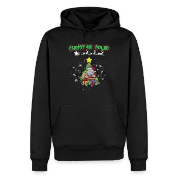 Escouade de Noël X-Mas Animaux Famille Matching Noël - Sweat à capuche Premium bio Homme - noir - Devant - Nico (187cm)