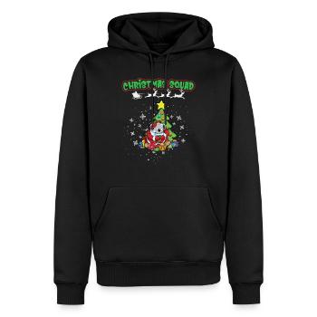 Escouade de Noël X-Mas Animaux Famille Matching Noël - Sweat à capuche Premium bio Homme - noir - Devant - Nico (187cm)