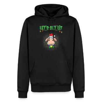Let's Get Lit Advent Season Christmas Party X-Mas - Men’s Premium Organic Hoodie - black - Front - Nico (187cm)