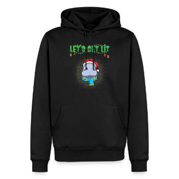 Let’s Get Lit Fête de Noël de la saison de l’Avent X-Mas - Sweat à capuche Premium bio Homme - noir - Devant - Nico (187cm)