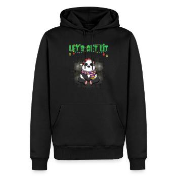 Let's Get Lit Advent Season Christmas Party X-Mas - Men’s Premium Organic Hoodie - black - Front - Nico (187cm)