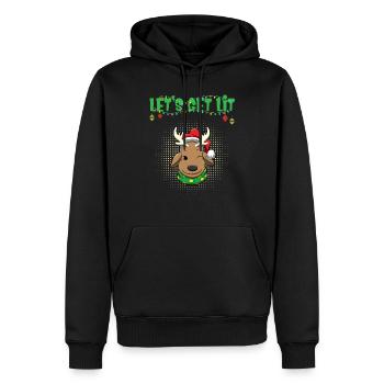 Let's Get Lit Advent Season Christmas Party X-Mas - Men’s Premium Organic Hoodie - black - Front - Nico (187cm)