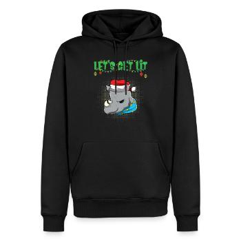 Let's Get Lit Advent Season Christmas Party X-Mas - Men’s Premium Organic Hoodie - black - Front - Nico (187cm)