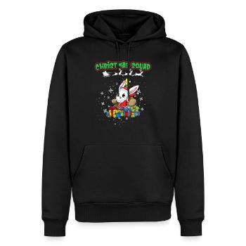 Escouade de Noël X-Mas Animaux Famille Matching Noël - Sweat à capuche Premium bio Homme - noir - Devant - Nico (187cm)
