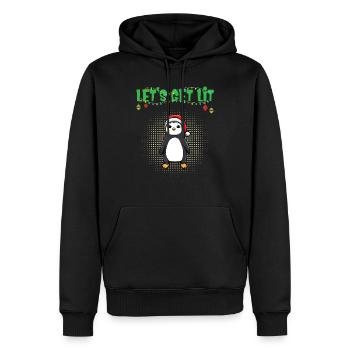 Let's Get Lit Advent Season Christmas Party X-Mas - Men’s Premium Organic Hoodie - black - Front - Nico (187cm)