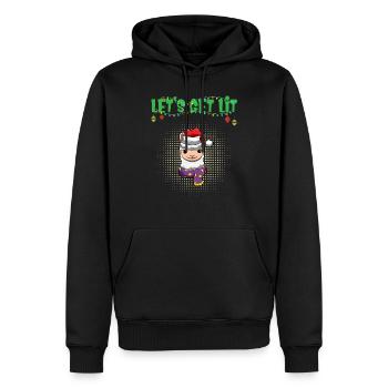 Let's Get Lit Advent Season Christmas Party X-Mas - Men’s Premium Organic Hoodie - black - Front - Nico (187cm)