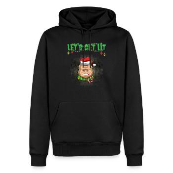 Let's Get Lit Advent Season Christmas Party X-Mas - Men’s Premium Organic Hoodie - black - Front - Nico (187cm)