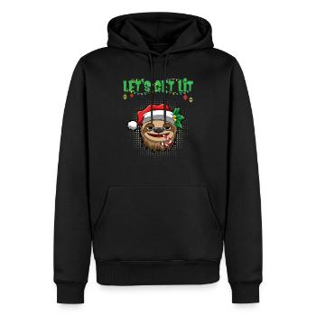 Let's Get Lit Advent Season Christmas Party X-Mas - Men’s Premium Organic Hoodie - black - Front - Nico (187cm)