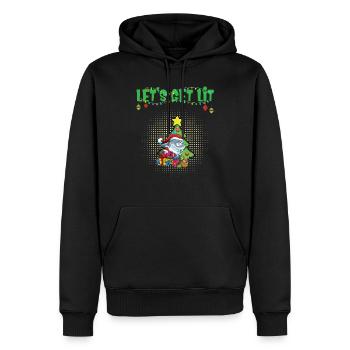 Let's Get Lit Advent Season Christmas Party X-Mas - Men’s Premium Organic Hoodie - black - Front - Nico (187cm)