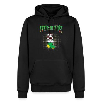 Let's Get Lit Advent Season Christmas Party X-Mas - Men’s Premium Organic Hoodie - black - Front - Nico (187cm)