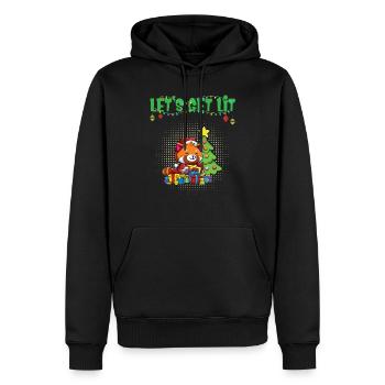 Let's Get Lit Advent Season Christmas Party X-Mas - Men’s Premium Organic Hoodie - black - Front - Nico (187cm)
