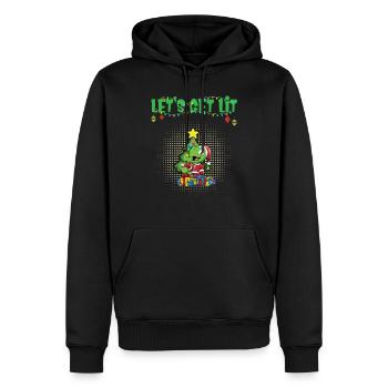 Let's Get Lit Advent Season Christmas Party X-Mas - Men’s Premium Organic Hoodie - black - Front - Nico (187cm)