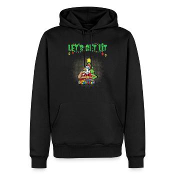 Let's Get Lit Advent Season Christmas Party X-Mas - Men’s Premium Organic Hoodie - black - Front - Nico (187cm)