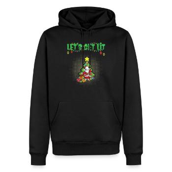 Let's Get Lit Advent Season Christmas Party X-Mas - Men’s Premium Organic Hoodie - black - Front - Nico (187cm)