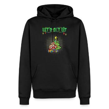 Let's Get Lit Advent Season Christmas Party X-Mas - Men’s Premium Organic Hoodie - black - Front - Nico (187cm)