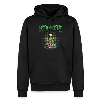 Let's Get Lit Advent Season Christmas Party X-Mas - Men’s Premium Organic Hoodie - black - Front - Nico (187cm)