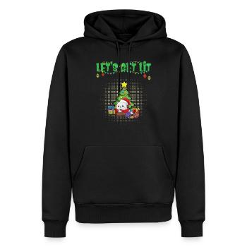 Let's Get Lit Advent Season Christmas Party X-Mas - Men’s Premium Organic Hoodie - black - Front - Nico (187cm)