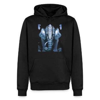 help_for_elephant_10 - Männer Premium Bio Hoodie - Schwarz - Vorne - Nico (187cm)