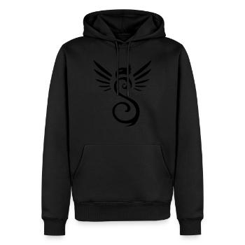 Phoenix 04 - Männer Premium Bio Hoodie - Schwarz - Vorne - Nico (187cm)
