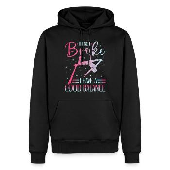 Ich habe ein gutes Gleichgewicht Luftakrobatik - Männer Premium Bio Hoodie - Schwarz - Vorne - Nico (187cm)