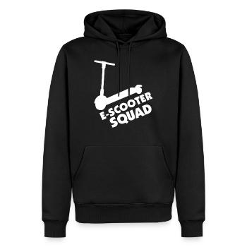 E-Scooter Roller Scooter - Männer Premium Bio Hoodie - Schwarz - Vorne - Nico (187cm)