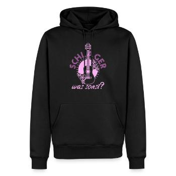 Schlager was sonst Schlagermusik Schlagerparty - Männer Premium Bio Hoodie - Schwarz - Vorne - Nico (187cm)