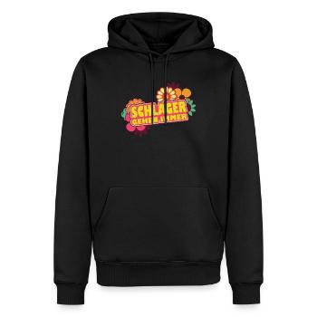 Schlager gehen immer Schlagermusik Schlagerparty - Männer Premium Bio Hoodie - Schwarz - Vorne - Nico (187cm)
