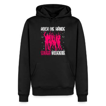 Hoch die Hände Schlager Wochenende - Männer Premium Bio Hoodie - Schwarz - Vorne - Nico (187cm)