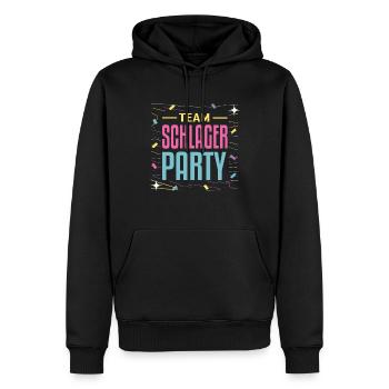 Team Schlager Party Schlagermusik Schlagerparty - Männer Premium Bio Hoodie - Schwarz - Vorne - Nico (187cm)