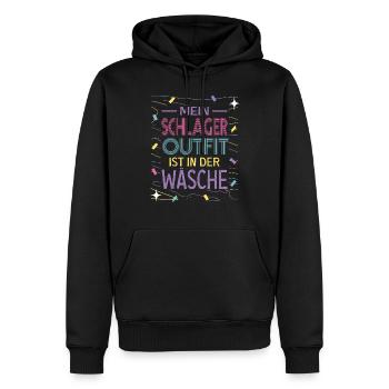 Mein Schlager Outfit ist in der Wäsche - Männer Premium Bio Hoodie - Schwarz - Vorne - Nico (187cm)